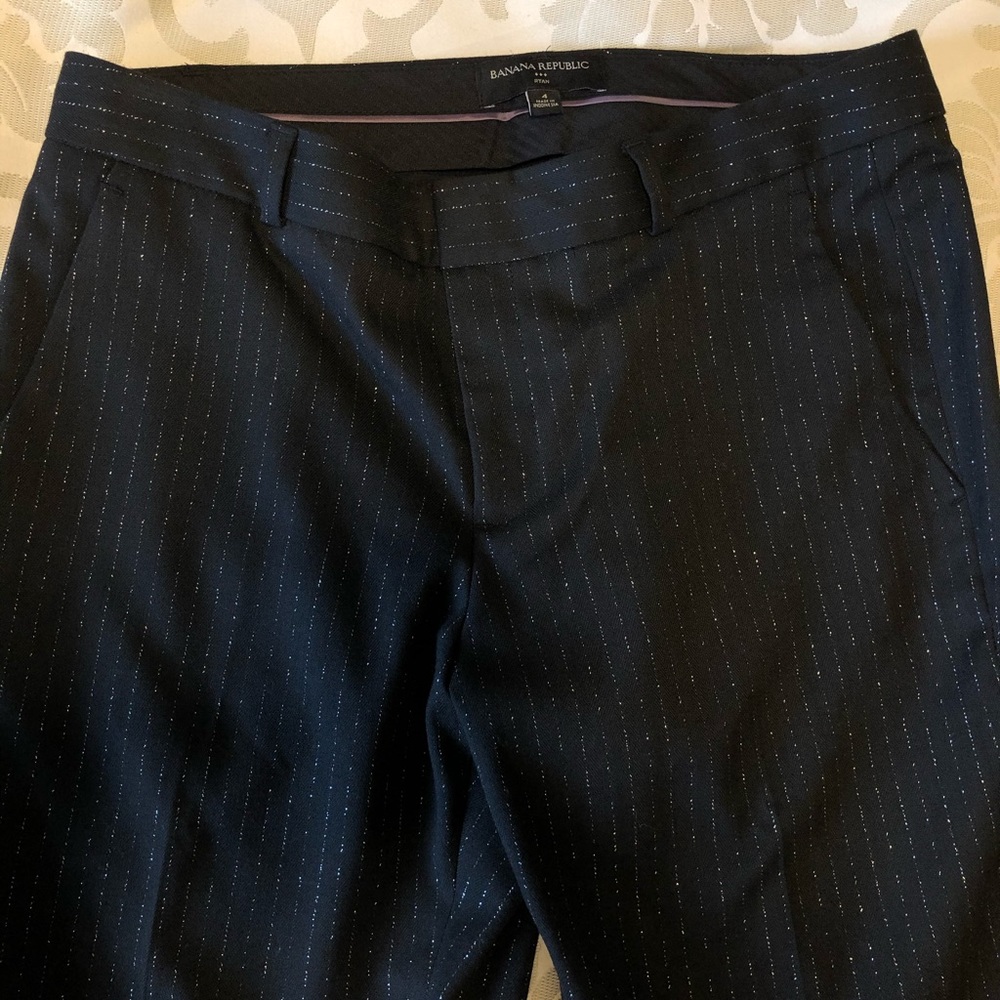 Banana Republic Ryan Sparkle Pinstripe Dress Pants